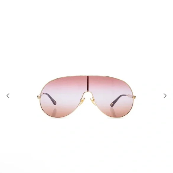 Chloe | Accessories | Chloe Shield Frame Pink Aviator  display picture 2